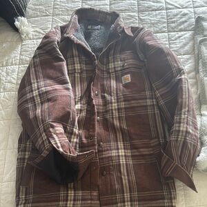 Carhartt Men's Brown Plaid Jacket